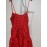 Summer Print Red Halter Dress