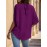 Womens Elegant Pintuck Batwing Sleeve Blouse - High Neck, Micro Elasticity, Solid Color, Machine Washable, Casual Top for Spring & Fall - Tooluck Brand